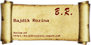 Bajdik Rozina névjegykártya